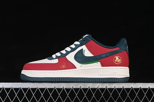 All categories Nk Air Force 1 Air Force series Nk Air Force 1 Low Air Force low-top Nike Air Force 1'07 Low red and black contrast color Air Force 1 low-top casual sneakers HT5088-622